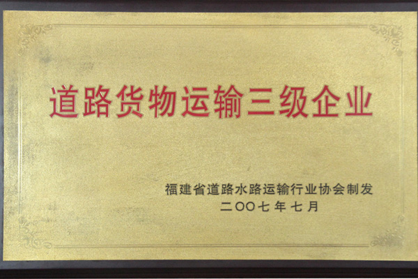道路貨物運輸三級企業